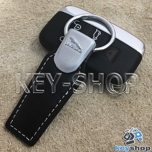 Кожаный брелок для авто ключей Jaguar (Ягуар)