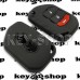 Чехол силиконовый для выкидного ключа Jeep Wrangler, Gladiator (Джип Вранглер, Гладиатор)  2 + 1 кнопки (черный)