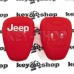Чехол (красный, силиконовый) для авто ключа Jeep (Джип) 2 кнопки