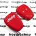 Чехол (красный, силиконовый) для авто ключа Jeep (Джип) 2 кнопки