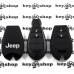 Чехол (черный, силиконовый) для смарт ключа Jeep (Джип) 2 кнопки 