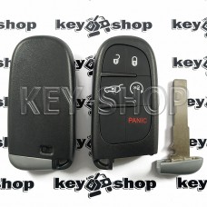 Смарт ключ для Jeep (Джип) 4 + 1 кнопки, чип 4A, PCF7953, лезвие Sip22, 433 MHz