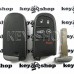 Смарт ключ для Jeep (Джип) 4 + 1 кнопки, чип 4A, PCF7953, лезвие Sip22, 433 MHz