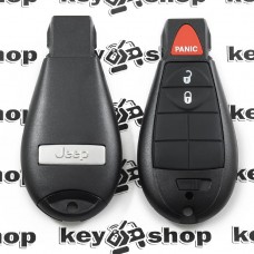 Корпус смарт ключа для Jeep Cherokee (Джип Чероки) 2 + 1 кнопки (2014-2019)