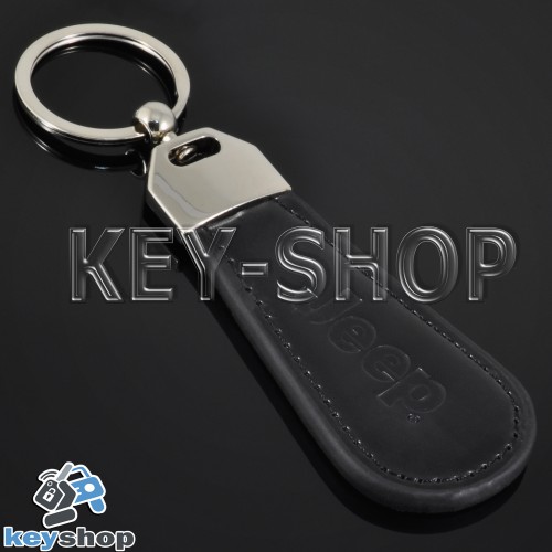Кожаный брелок для авто ключей Джип (Jeep)