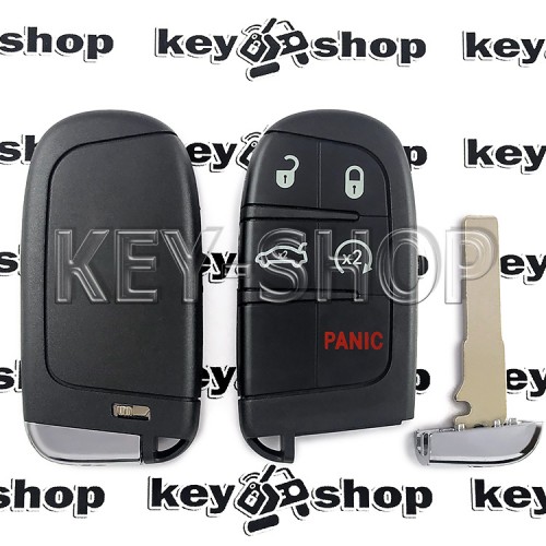  Корпус смарт ключа для Jeep (Джип) 4 + 1 кнопки, с лезвием SIP 22