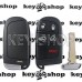  Корпус смарт ключа для Jeep (Джип) 4 + 1 кнопки, с лезвием SIP 22