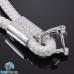Кожаный (белый) плетеный брелок для авто ключей Джип (Jeep)