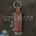 Брелок для лазерной гравировки (деревянный), коричневый, с кольцом, 65х28мм