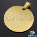 Жетон для лазерной гравировки (металл) Круглый, под золото, 30х30мм