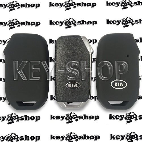 Чехол (силиконовый) для смарт ключа KIA (КИА) черный