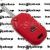 Чехол для выкидного ключа KIA (КИА), Cerato, Sorento, Rio, Sportage, Ceed, (красный, силиконовый)