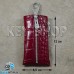 Ключница карманная (кожаная, с тиснением, красная, на молнии, с карабином)