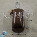 Ключница карманная (кожаная, коричневая, на молнии, с карабином, с кольцом)