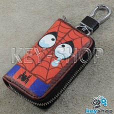 Ключница карманная Spider-Man (эко-кожа, на молнии, с карабином, с кольцом)