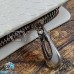 Ключница карманная (белая "змеиная кожа", на молнии, с карабином, с кольцом)