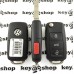 Оригинальный выкидной ключ для Volkswagen (Фольксваген) 3 кнопки 5K0837202AK ID 48/315 MHZ, (keyless)