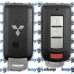 Корпус смарт ключа MITSUBISHI (Мицубиси) 2 + 1 кнопки (с логотипом)