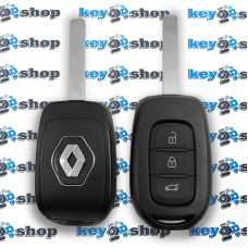 Корпус авто ключа RENAULT (Рено) - 3 кнопки, после 2012 года, лезвие VA2 (съемное)