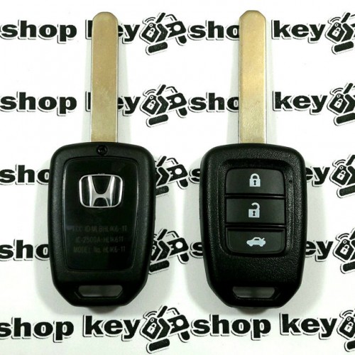 Корпус автоключа Honda (Хонда) 3 кнопки, лезвие HON66