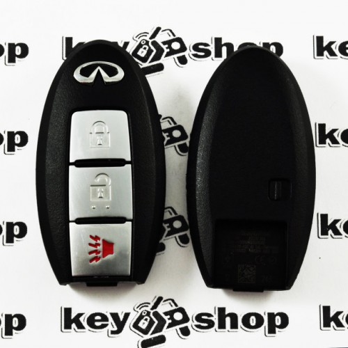 Корпус смарт ключа Infiniti (Инфинити) 2 кнопки + 1 (panic) (без лезвия)
