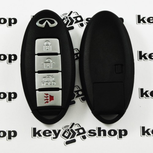 Корпус смарт ключа Infiniti (Инфинити) 3 кнопки + 1 (panic), (с лезвием)