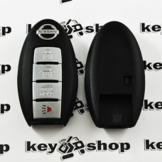Корпус для смарт ключа NISSAN (Ниссан) 3 - кнопки + 1 кнопка (PANIK) (без лезвия)