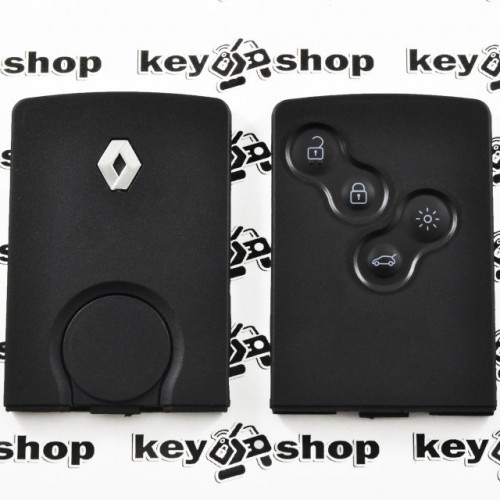 Корпус смарт карты для RENAULT Megane, Laguna, Scenic, Koleos, Kaptur (Рено Меган, Лагуна, сценик) 4 -кнопки (без лезвия)
