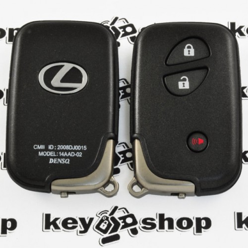 Корпус смарт ключа LEXUS (Лексус) RX, GX, LX, IS, GS, ES, LS, HS250H, CT200H - 2 + 1 кнопки