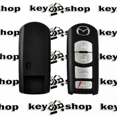       Корпус смарт ключа Mazda (Мазда) 3 кнопки + 1 (hold), (без лезвия)