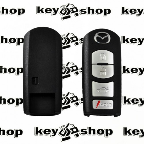       Корпус смарт ключа Mazda (Мазда) 3 кнопки + 1 (hold), (без лезвия)