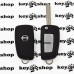 Оригинальный выкидной ключ для Nissan (Ниссан) 2 кнопки, чип id46 PCF(7961), 433MHz