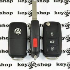 Выкидной автоключ  Volkswagen Passat (Фольцваген) ,3 кнопки,  з микросхемой 5K0837202BJ , чип: MQB 48 /315 MHz