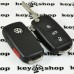 Корпус выкидного ключа для Volkswagen (Фольксваген),3+1 кнопки (с 2010 года) лезвие HU66