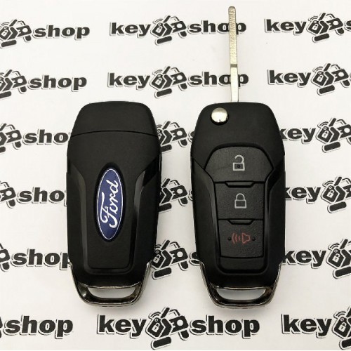 Оригинальный выкидной ключ для Ford F150, F250, F350, (2015-2018гг), F450, F550 (2018г), Explorer (2016 - 2017гг) (Форд) 2 + 1 кнопки, чип ID 49, 315 MHz