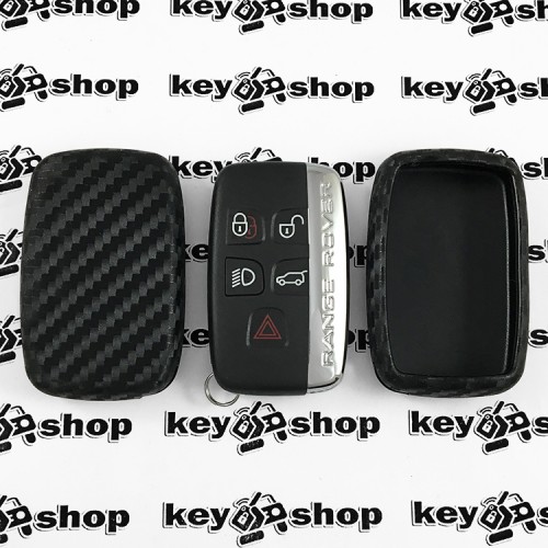    Чехол (силиконовый, под карбон) для смарт ключа LAND ROVER (Ленд Ровер)