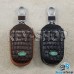 Ключница карманная (кожаная, черная, с тиснением, на молнии, с карабином, с кольцом), логотип авто Land Rover (Ленд Ровер)