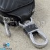 Ключница карманная (кожаная, черная, с тиснением, на молнии, с карабином, с кольцом), логотип авто Land Rover (Ленд Ровер)