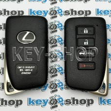 Корпус смарт ключа LEXUS (Лексус) RX, GX, LX, IS, GS, ES, LS, HS250H, CT200H - 3 + 1 кнопки