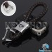 Кожаный плетеный (коричневый) брелок для авто ключей LEXUS (Лексус)