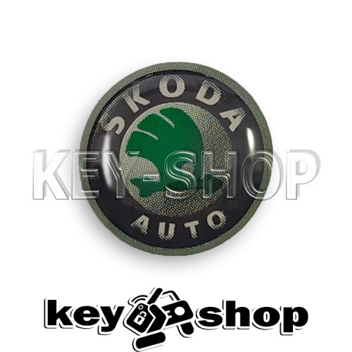 Логотип силиконовый для авто ключа Skoda (Шкода) 14 мм