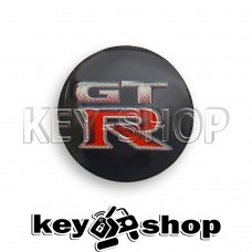 Логотип силиконовый (черный) для авто ключа GT-R (ДжиТиЭр) 14 мм