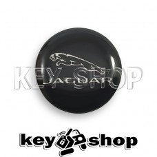 Логотип силиконовый (черный) для авто ключа Jaguar (Ягуар) 14 мм