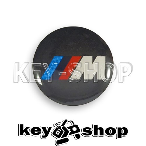 Логотип силиконовый (черный) для авто ключа BMW M3 (БМВ М3) 14 мм