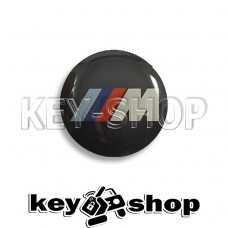 Логотип силиконовый (черный) для авто ключа BMW M3 (БМВ М3) 12 мм