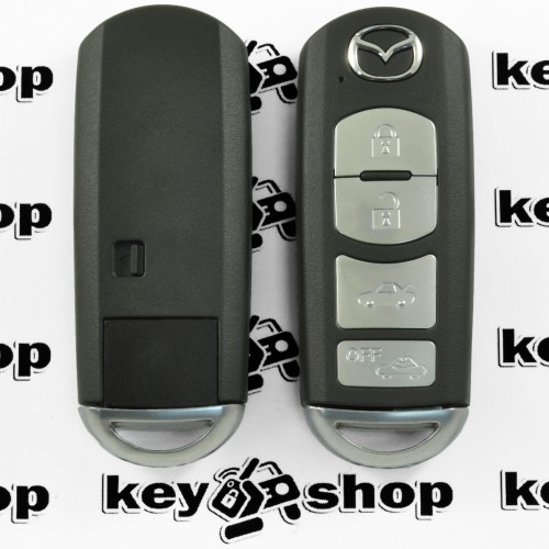 Оригинальный смарт ключ Mazda (Мазда) 4 кнопки, с чипом ID49, 315 MHZ