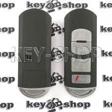 Корпус смарт ключа Mazda (Мазда) 3 кнопки + 1 (hold), (с лезвием) (без логотипа) 