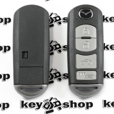    Корпус смарт ключа Mazda (Мазда) 3 кнопки + 1 (off), (с лезвием)