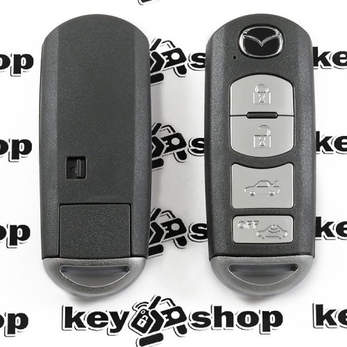    Корпус смарт ключа Mazda (Мазда) 3 кнопки + 1 (off), (с лезвием)