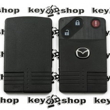 Корпус смарт карты Mazda (Мазда) 2 кнопки + 1 (panic), (с лезвием)